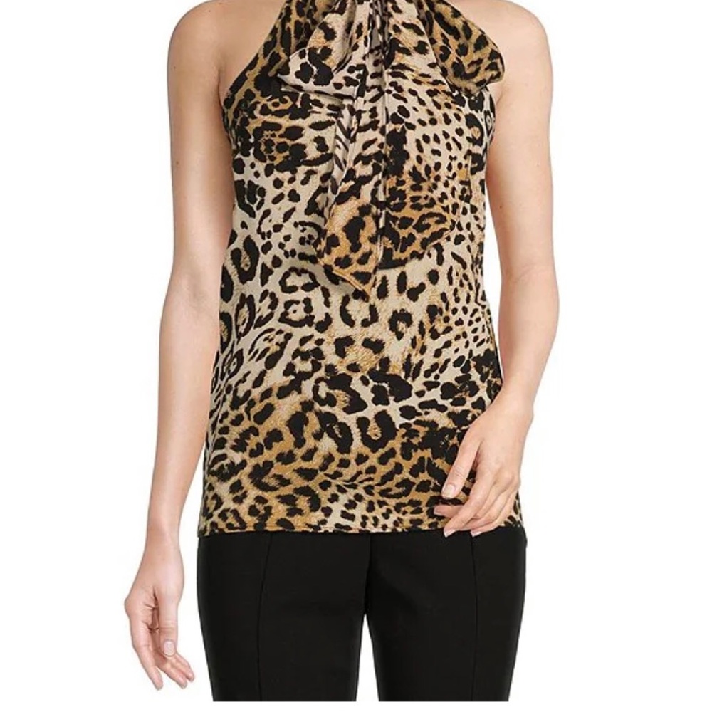 Women leopard neck bow tie